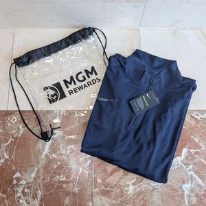 Nike Men's Intensity DRI-FIT 1/4 Zip Top with MGM Rewards bag